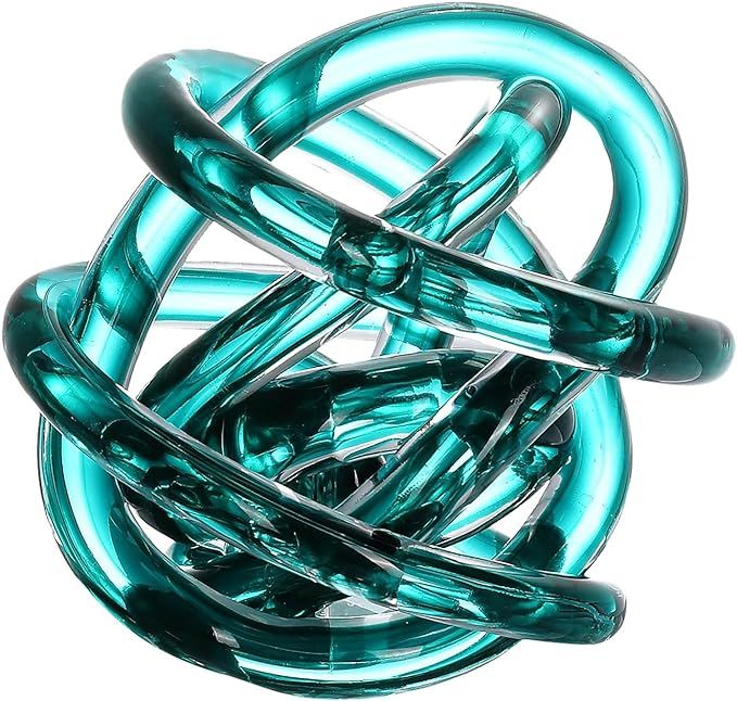 Luxury Lane Hand Blown Infinity Knot Sommerso Art Orbit Glass Ball for Decor 6 inch Tall Centerpi... | Amazon (US)