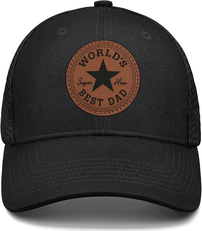 Worlds Best Dad Ever Hat Fathers Day Birthday Gifts for Dad Papa from Daughter Son Black Trucker ... | Amazon (US)
