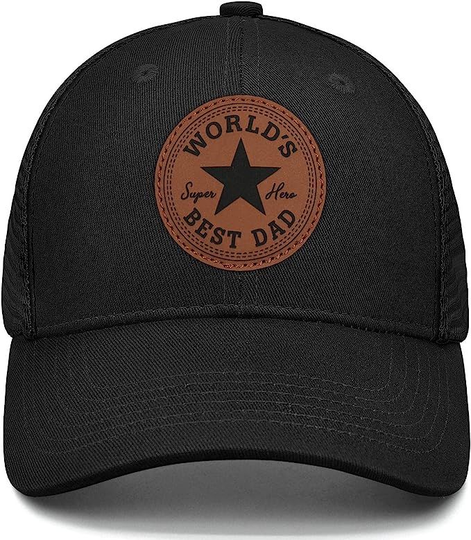 Worlds Best Dad Ever Hat Fathers Day Birthday Gifts for Dad Papa from Daughter Son Black Trucker ... | Amazon (US)