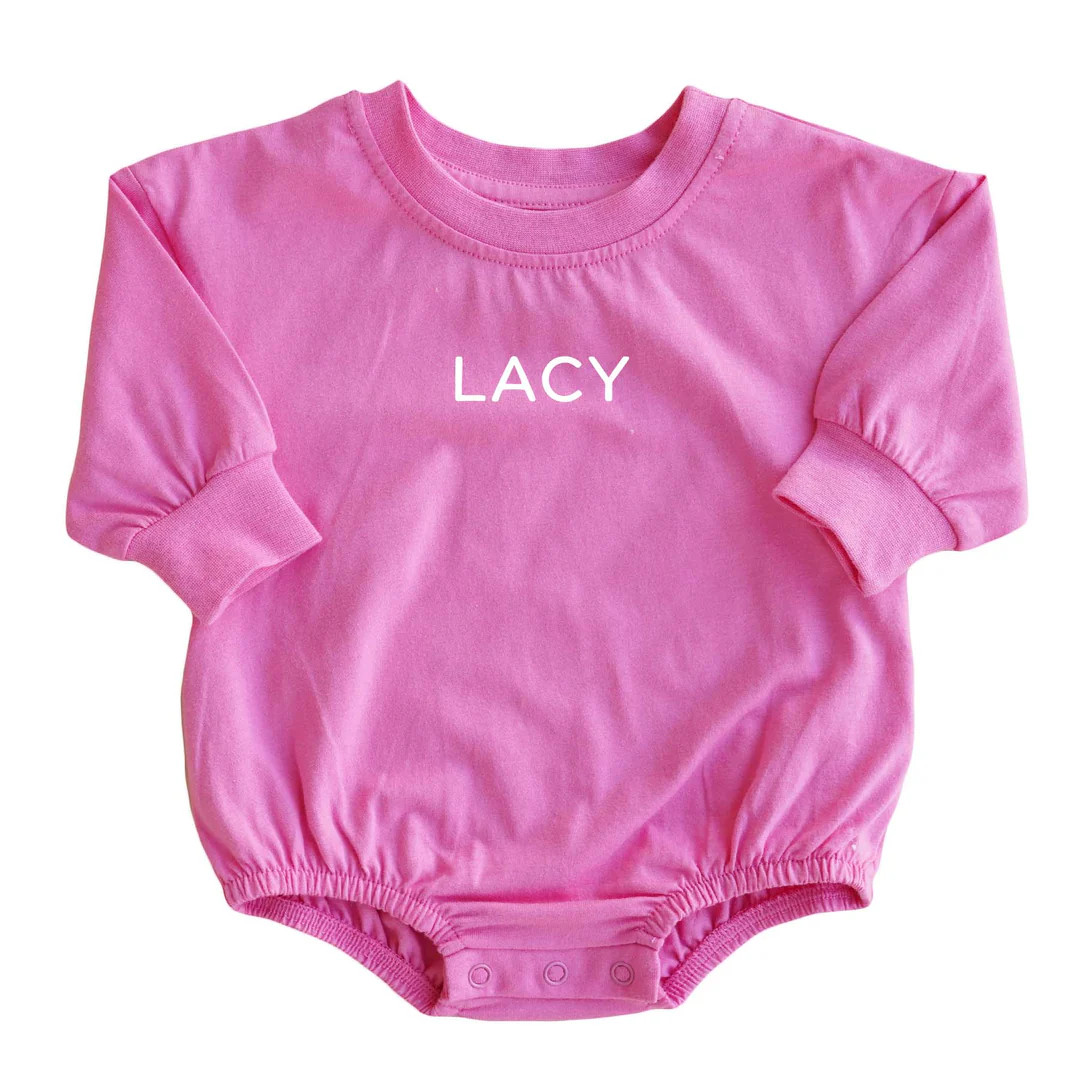 Personalized Long Sleeve Bubble Romper | Easter | Caden Lane