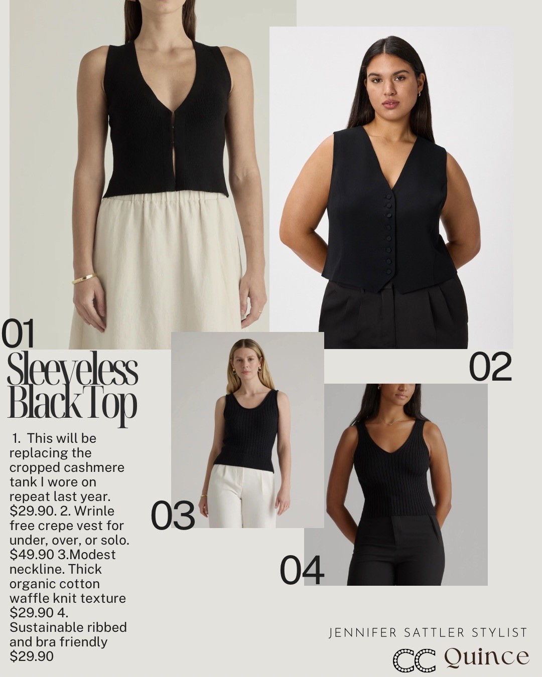 "IfThad to rebuild my enure wardrobe from scratch with just 14 pieces, this is the brand Id trust -
JENNIFER SATTLER STYLIST