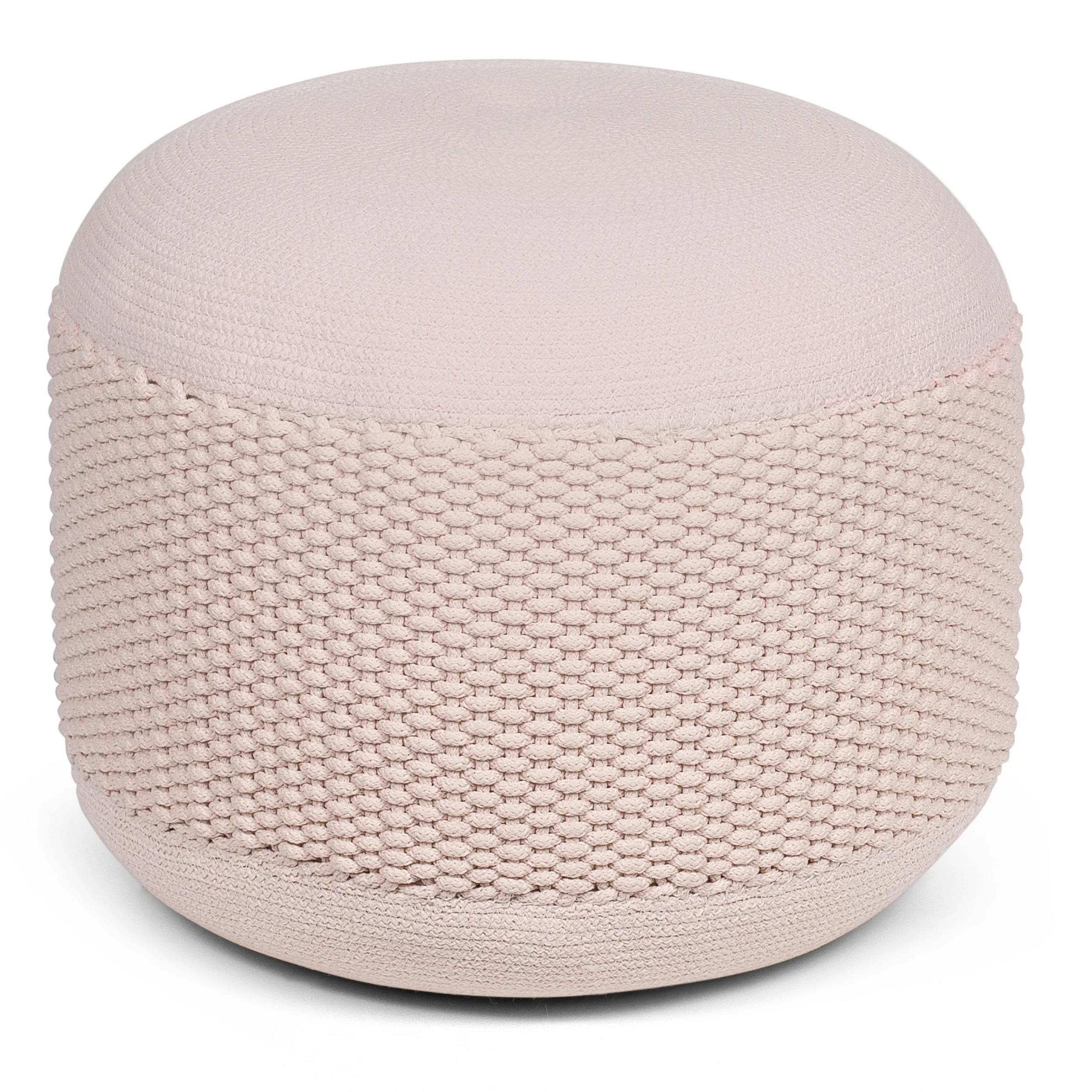 BirdRock Home Woven Knitted Indoor or Outdoor Pouf - Natural | Walmart (US)