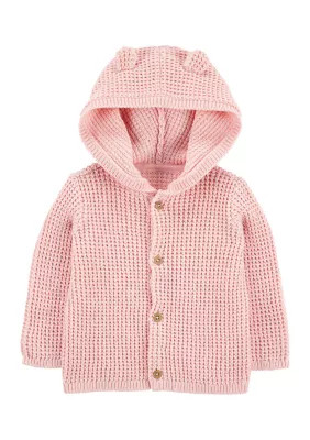 Carter's Baby Girls Button Front Cardigan, Pink, Newborn | Belk