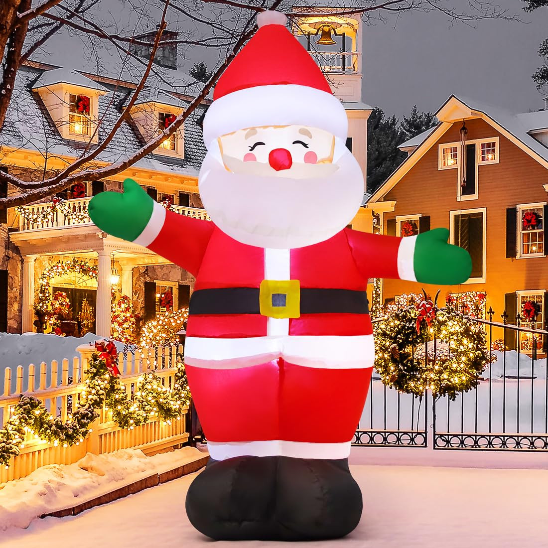 GOOSH 5 FT Christmas Inflatables Santa Claus Outdoor Decorations Blow Up Yard Standing Santa with... | Amazon (US)