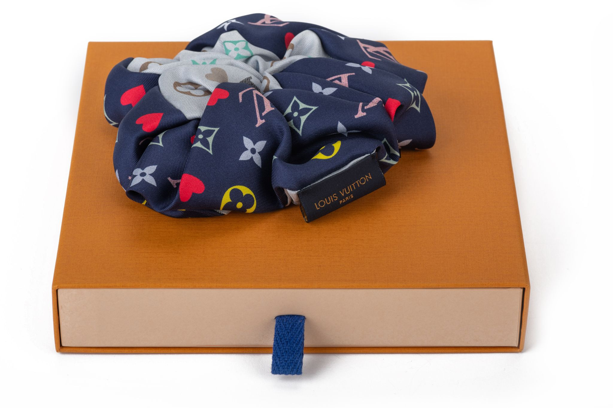 Vuitton BNIB LG Silk Bicolor Scrunchie - Vintage Lux - blue | One Kings Lane