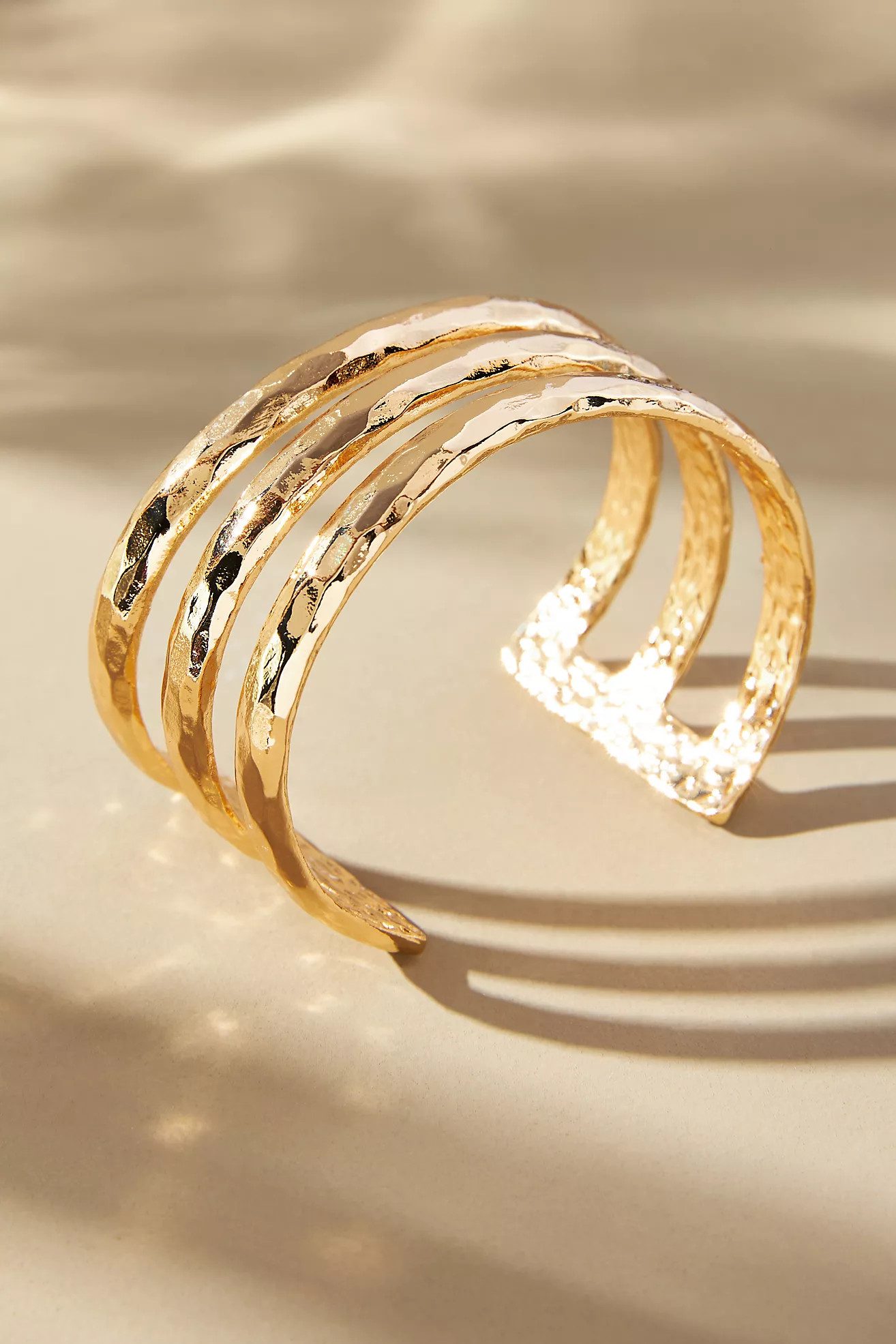 Hammered Metal Cuff Bracelet | Anthropologie (US)