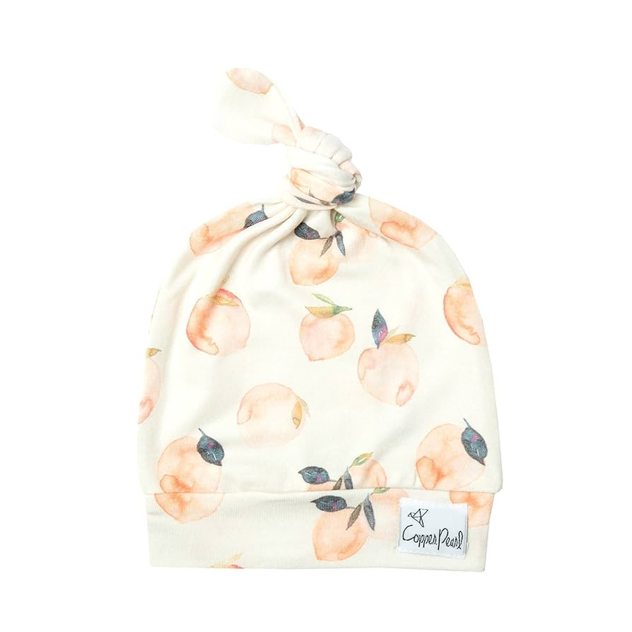 Baby Beanie Hat Top Knot Stretchy Soft"Caroline" by Copper Pearl | Amazon (US)