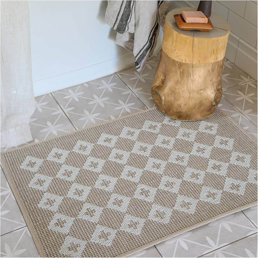 Jenni Yolo Home Mae Scatter Rug - 2' x 3' Rectangle in Tan, Stain Resistant, Non-Shedding, Easy t... | Amazon (US)