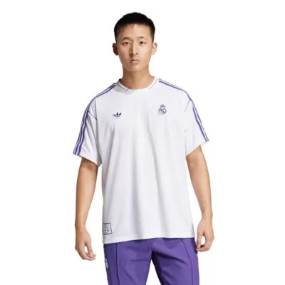 adidas Originals Men's La Liga Originals Real Madrid Terrace Icons Collection Fashion Jersey, White, Medium | Belk
