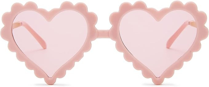 COASION Kids Heart Girls Sunglasses UV 400 Protection for Toddler Party Beach Shades Age 3-10 | Amazon (US)