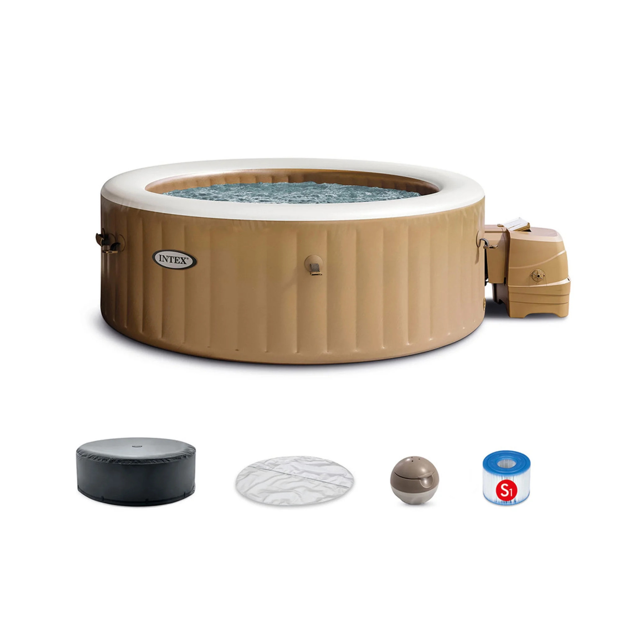 INTEX PureSpa Bubble Massage 4 Person Inflatable Hot Tub Spa w/ Jets - Walmart.com | Walmart (US)