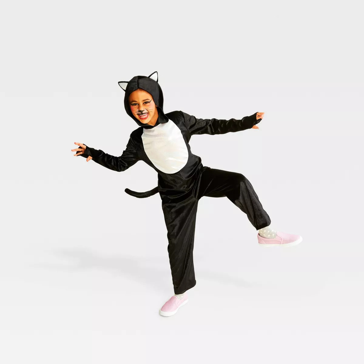 Kids' Alley Cat Halloween Costume Jumpsuit with Tail M - Hyde & EEK! Boutique™ | Target