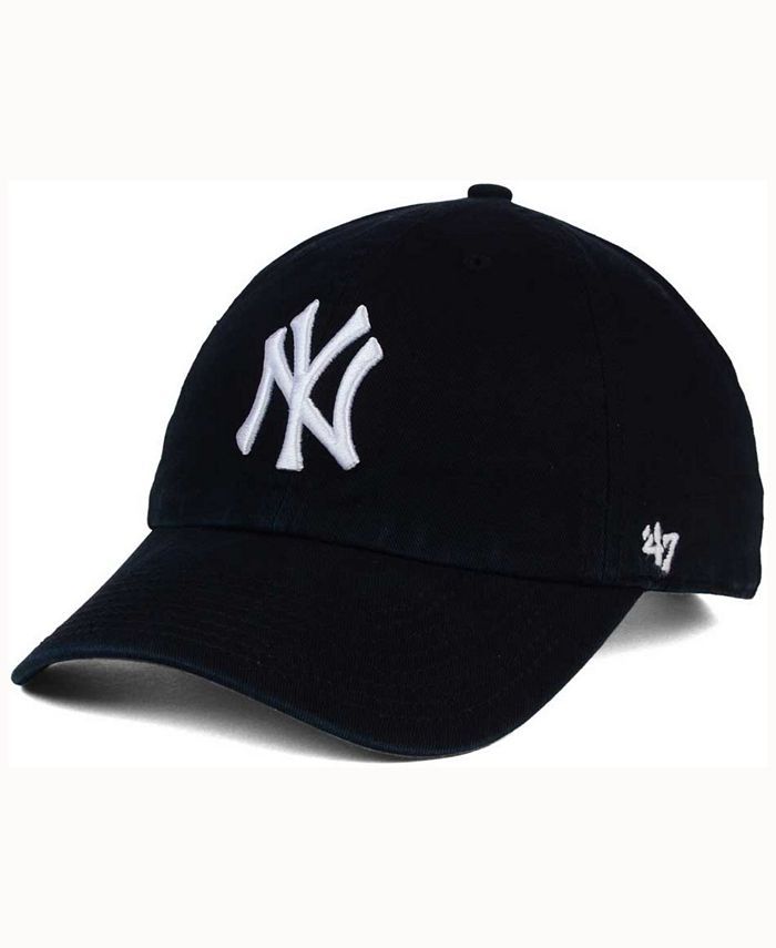 New York Yankees Black White CLEAN UP Cap | Macys (US)