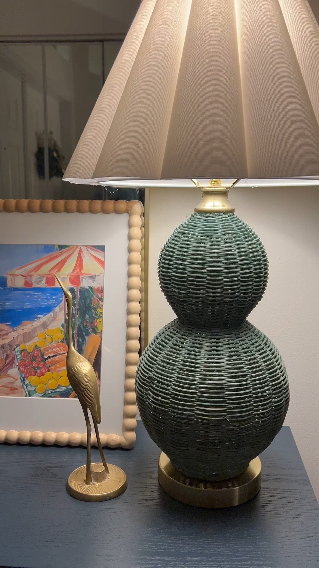 Evening view of my entryway table. Christmas decor is off of this table. Now to do the rest of the house! Lamp base is an old find from Marshalls. I’ll link an option  

#LTKFindsUnder50 #LTKFindsUnder100 #LTKHome