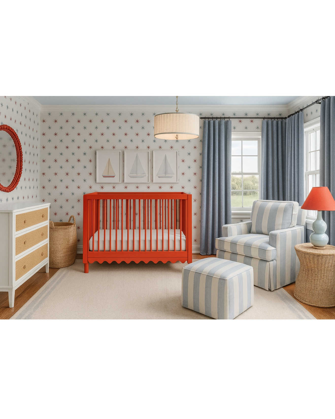 A red white and blue nursery design!! 

#LTKStyleTip #LTKHome #LTKBaby