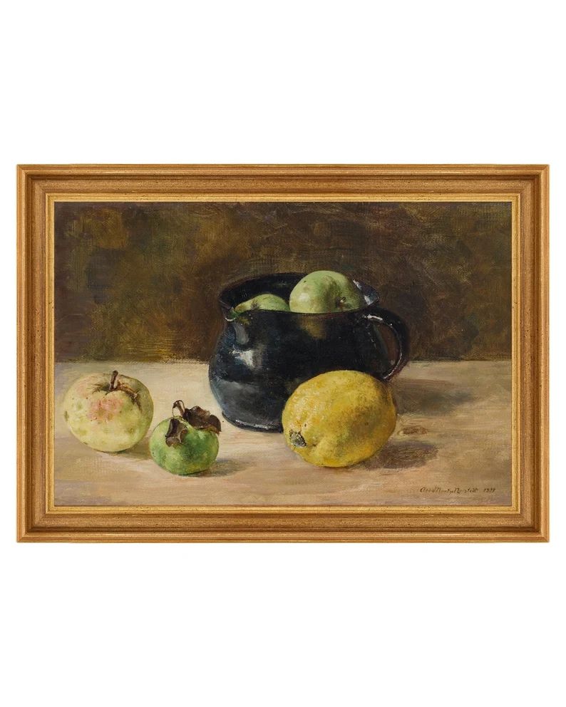 Still Life With Fruits. Still Life Art Print. Still Life Painting Vintage. | Etsy (US)