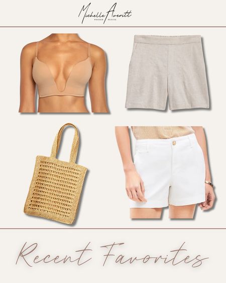 More recent favorites, including by my go to intimates! Linen shorts, chino shorts, crochet purse, intimates


#LTKStyleTip