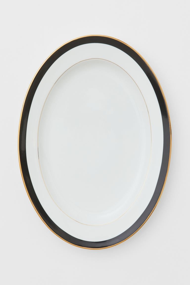 Large Porcelain Serving Plate | H&M (US)