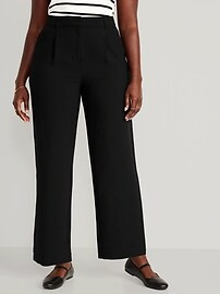 Extra High-Waisted Pleated Taylor Wide-Leg Trouser Suit Pants for Women | Old Navy (US)