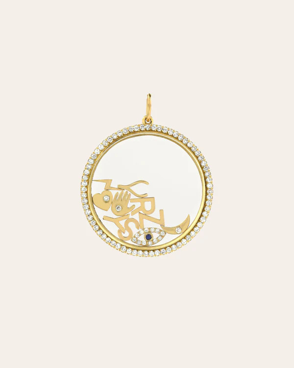 14k Gold Charm Locket Necklace | Zoe Lev Jewelry