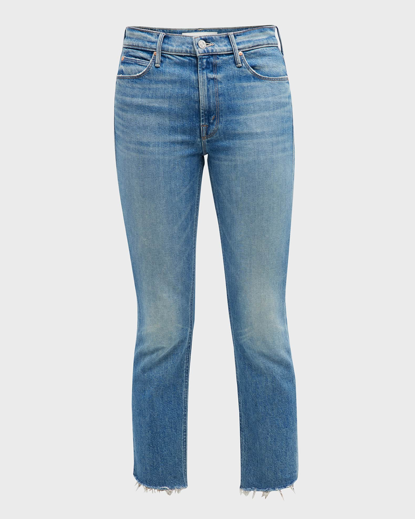 The Mid Rise Dazzler Ankle Step Jeans | Neiman Marcus