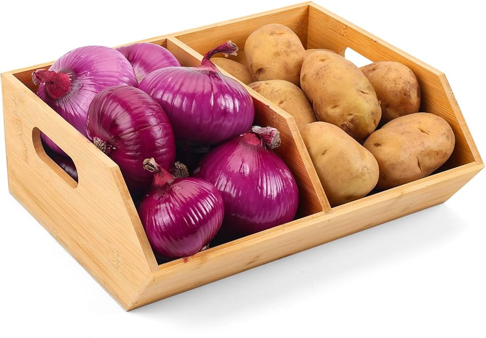 Potato and Onion Storage Bin, Pantry Organizers and Storage, Kitchen Organization and Storage, Ba... | Amazon (US)