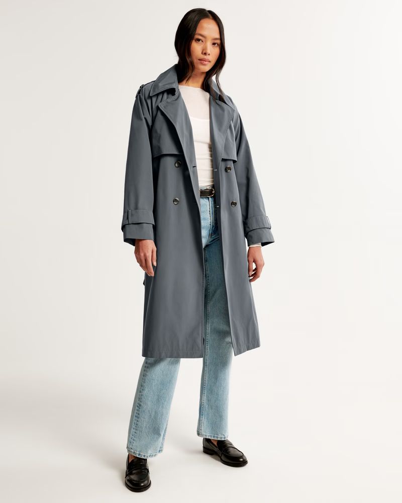Women's Elevated Trench Coat | Women's Coats & Jackets | Abercrombie.com | Abercrombie & Fitch (US)
