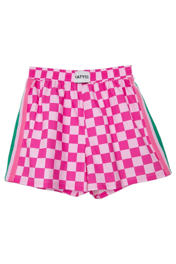 Hot Pink Checkered Boxers | Katydid.com