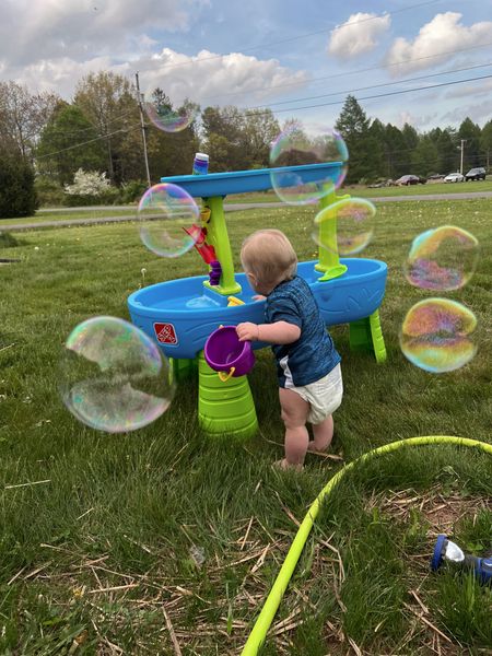 Baby outdoor water table, toddler outdoor toys, outdoor water table, independent play, outside activities, outside toys 

#LTKFamily #LTKKids #LTKBaby