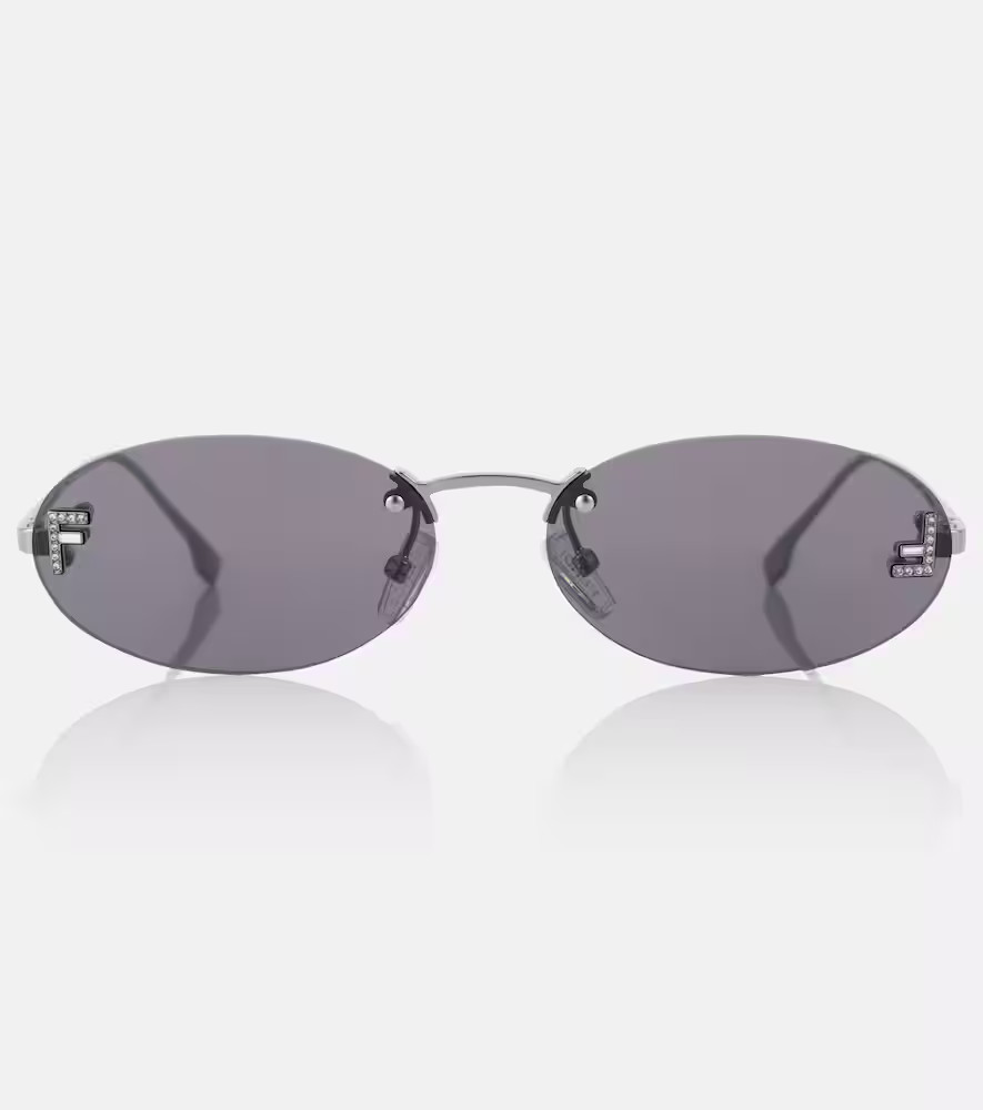 Fendi Fendi First Crystal oval sunglasses | Mytheresa (US/CA)