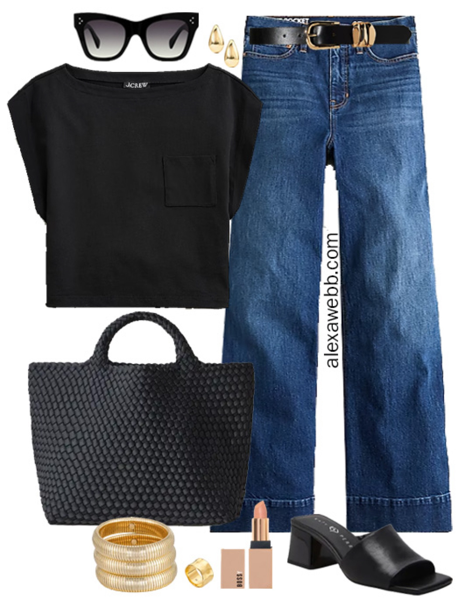 How to Wear Plus Size Wide Leg Jeans - A plus size casual outfit idea with wide leg jeans and a cropped tee. Alexa Webb

#LTKStyleTip #LTKShoeCrush #LTKPlusSize
