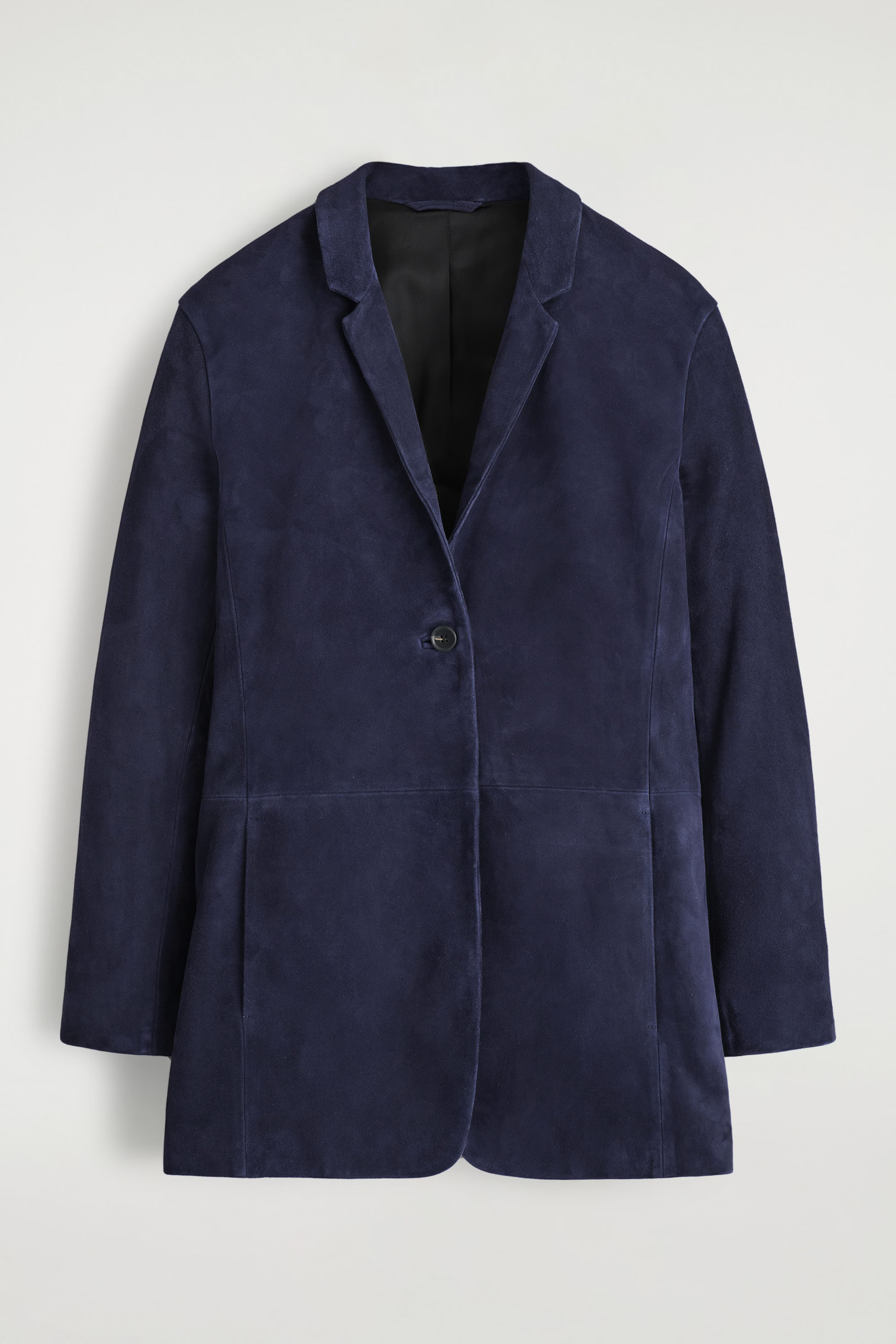 SUEDE SINGLE-BREASTED BLAZER - STEEL BLUE | COS | COS UK