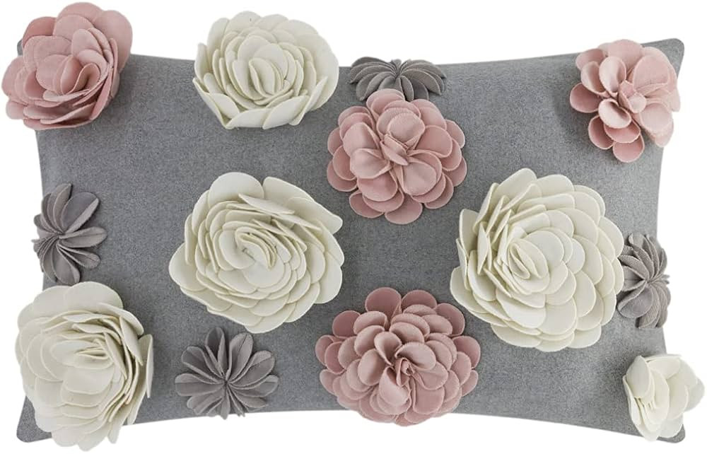 KINGROSE 3D Flower Throw Pillow Cover Handmade Pillowcase Decorative Cushion Cover Bed Sofa Couch... | Amazon (US)