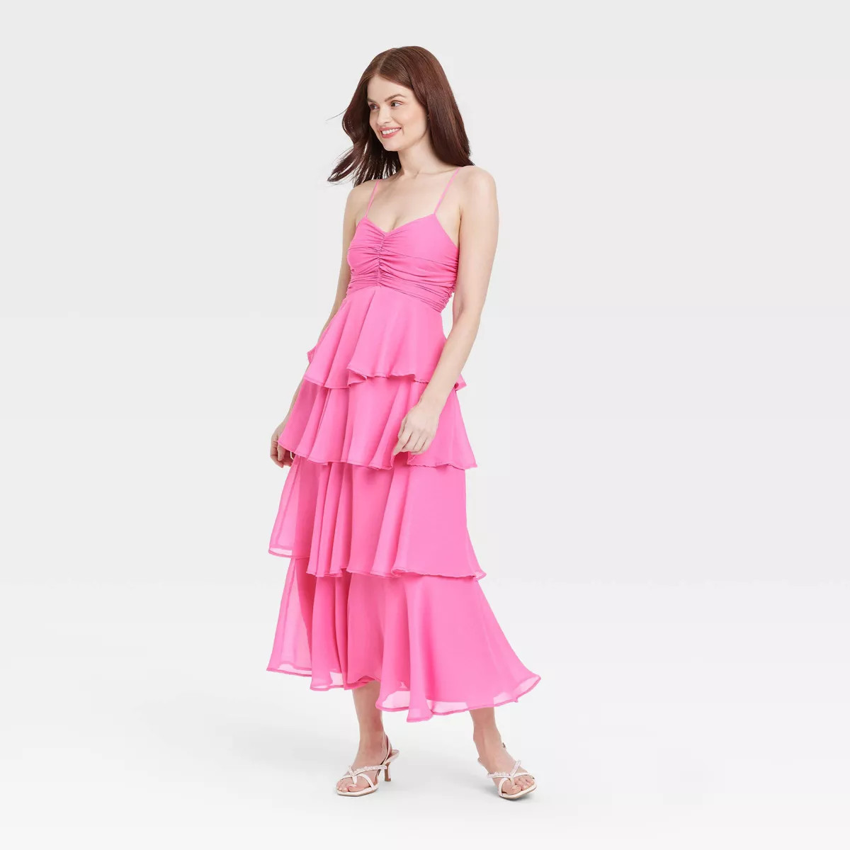 Women's Tiered Ruffle Maxi A-Line Dress - A New Day™ | Target