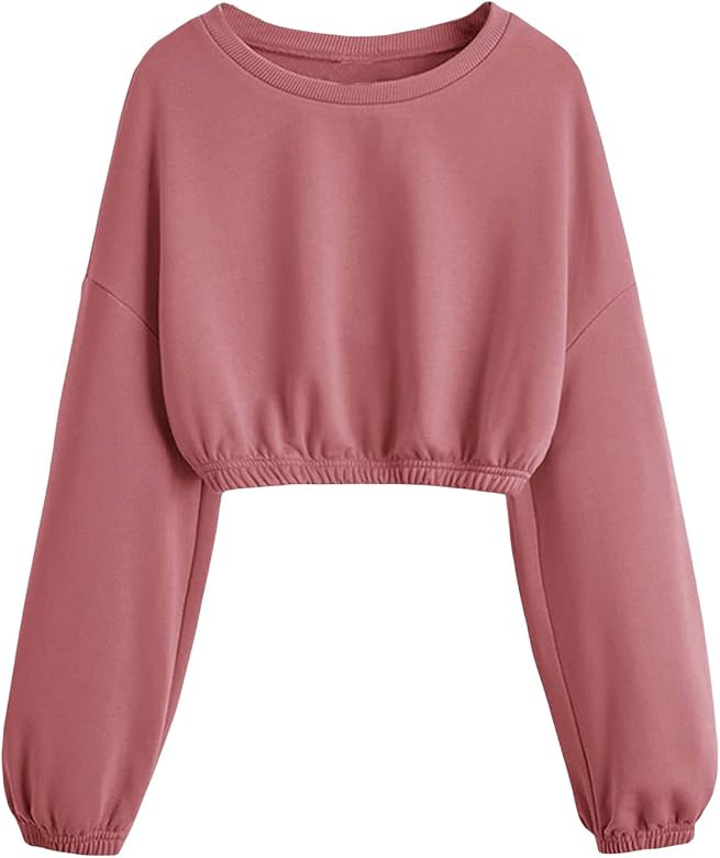 SOLY HUX Girl's Cartoon Letter Print Long Sleeve Pullover Top Sweatshirt | Amazon (US)