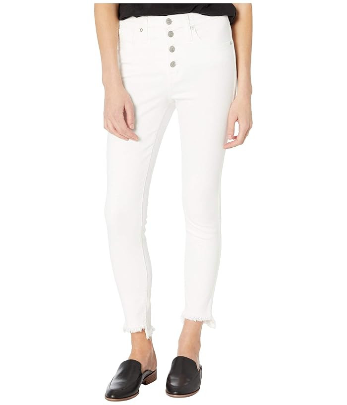 Madewell 10 High-Rise Skinny Jeans in Pure White (Pure White) Women's Shorts | Zappos