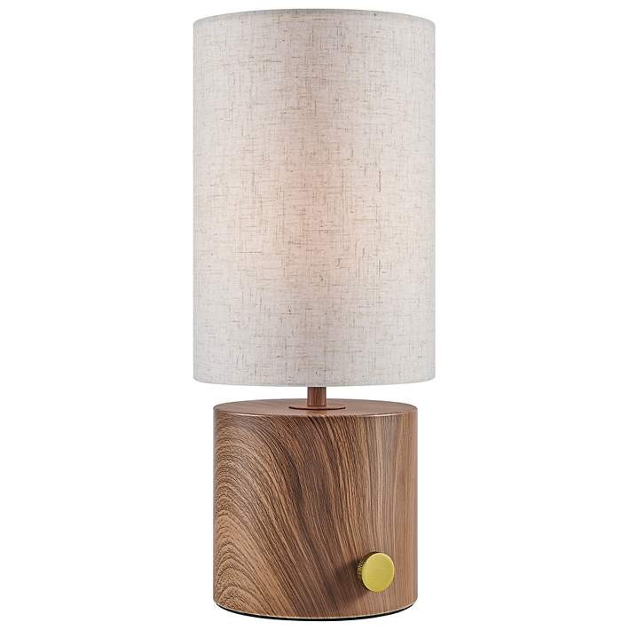 Lite Source Quoba 15 1/4" Matte Walnut LED Accent Table Lamp | Lamps Plus