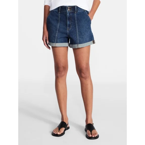 Time and Tru Women's High Rise Utility Shorts, 3.5" Inseam, Sizes 0-22 | Walmart (US)
