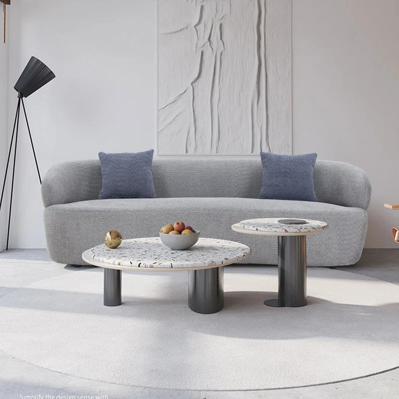 86.61" Upholstered Curved Sofa | Wayfair North America