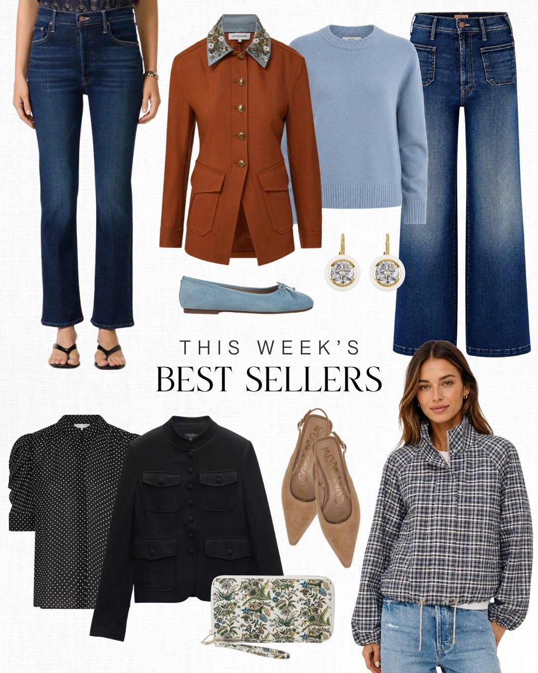 Top 10 Best Sellers: Plaid is going to be one of the biggest trends this fall and I’m loving it. I just picked up this funnel neck jacket from Rails that’s even cuter in person, trust me! I’ve owned this Rag & Bone wool blazer for a few years now and it’s still one of my go-to jackets for this time of year. Another favorite recent purchase are these new dark wash jeans from Mother!

#LTKgrwm #LTKootd #LTKSaleAlert