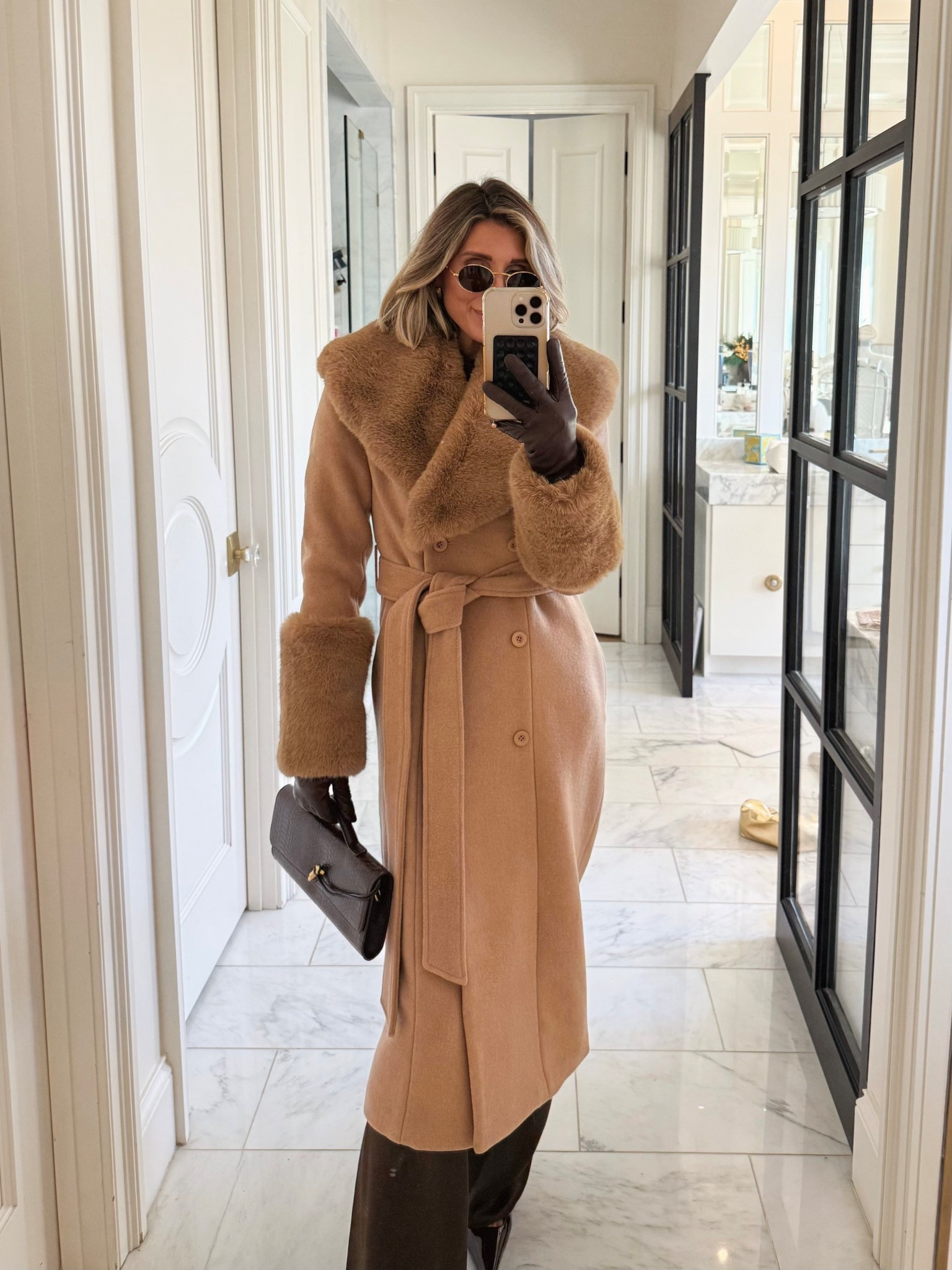 Winter coat - wearing size small 