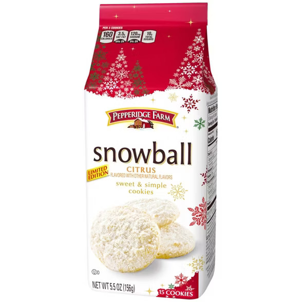 Pepperidge Farm Snowball Citrus Cookies - 5.5oz | Target
