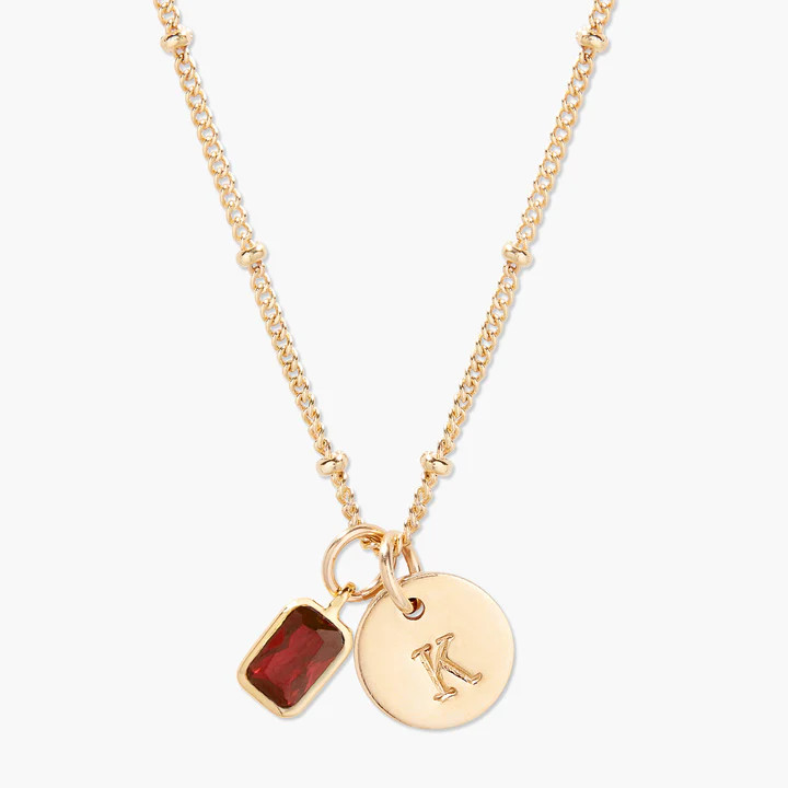 Mackenzie Birthstone Initial Pendant | Brook and York