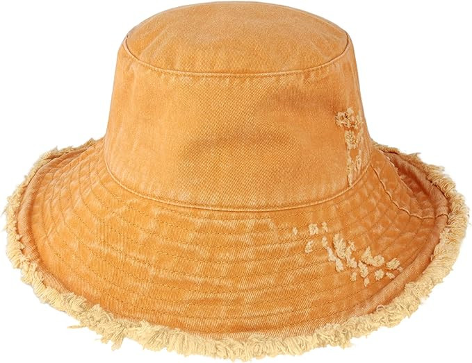 CHOK.LIDS Frayed Bucket Hats for Women Men Unisex Trendy Washed Cotton Floppy Wide Brim Boonie Ou... | Amazon (US)