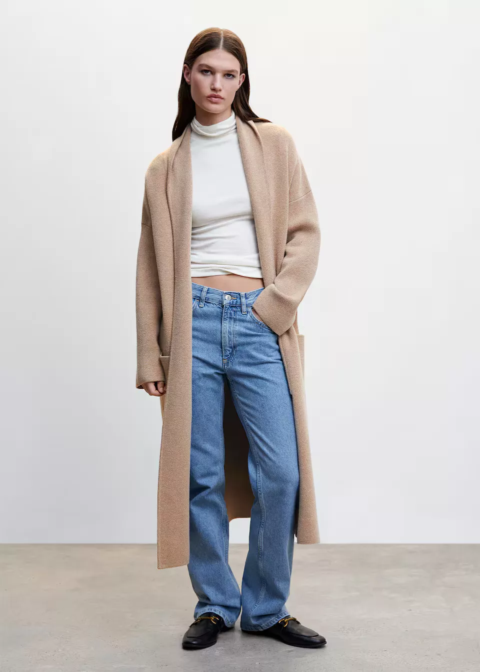 Oversized knitted coat with pockets curated on LTK
