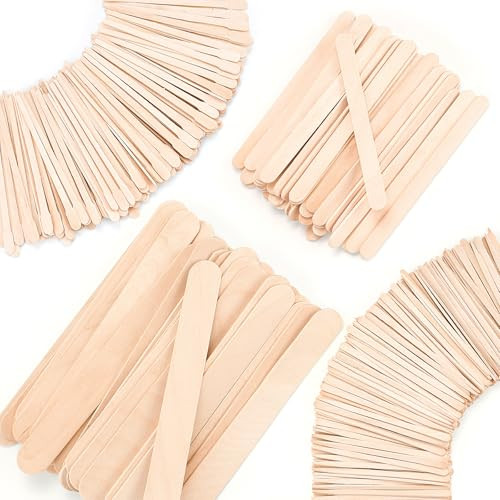 4 Style 500 Pcs Waxing Sticks Assorted Wax Applicator Sticks For Body Legs Face With Small Medium... | Amazon (US)
