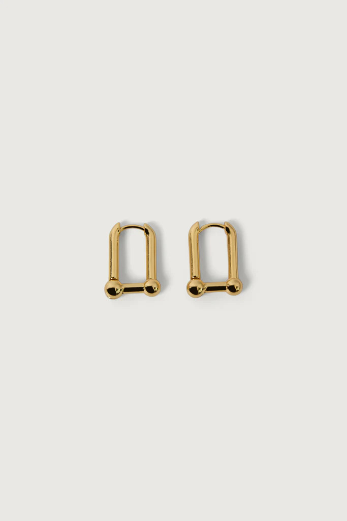 BALL LINK HOOP EARRINGS | OAK + FORT