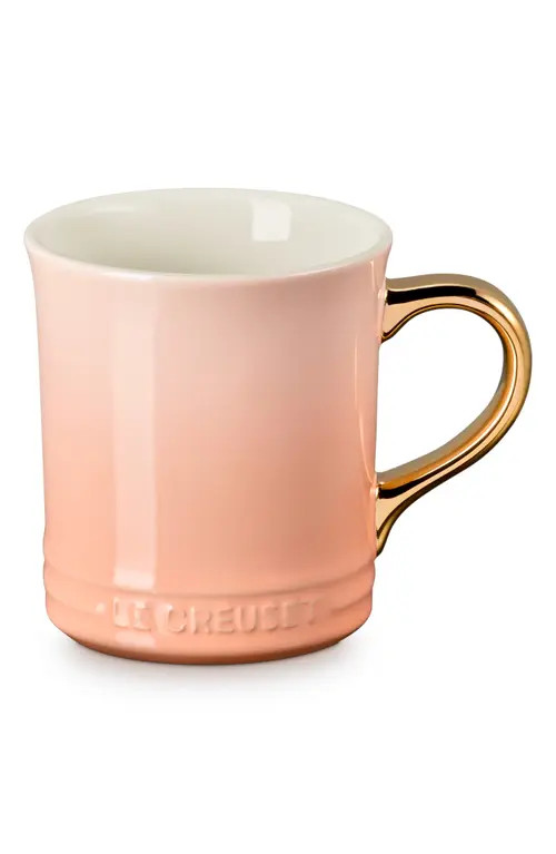 Le Creuset Vancouver 14-Ounce Gold Handle Mug in Peche at Nordstrom | Nordstrom