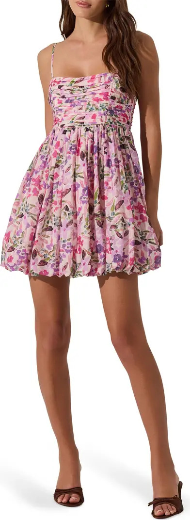 ASTR the Label Floral Bubble Hem Minidress | Nordstrom | Nordstrom