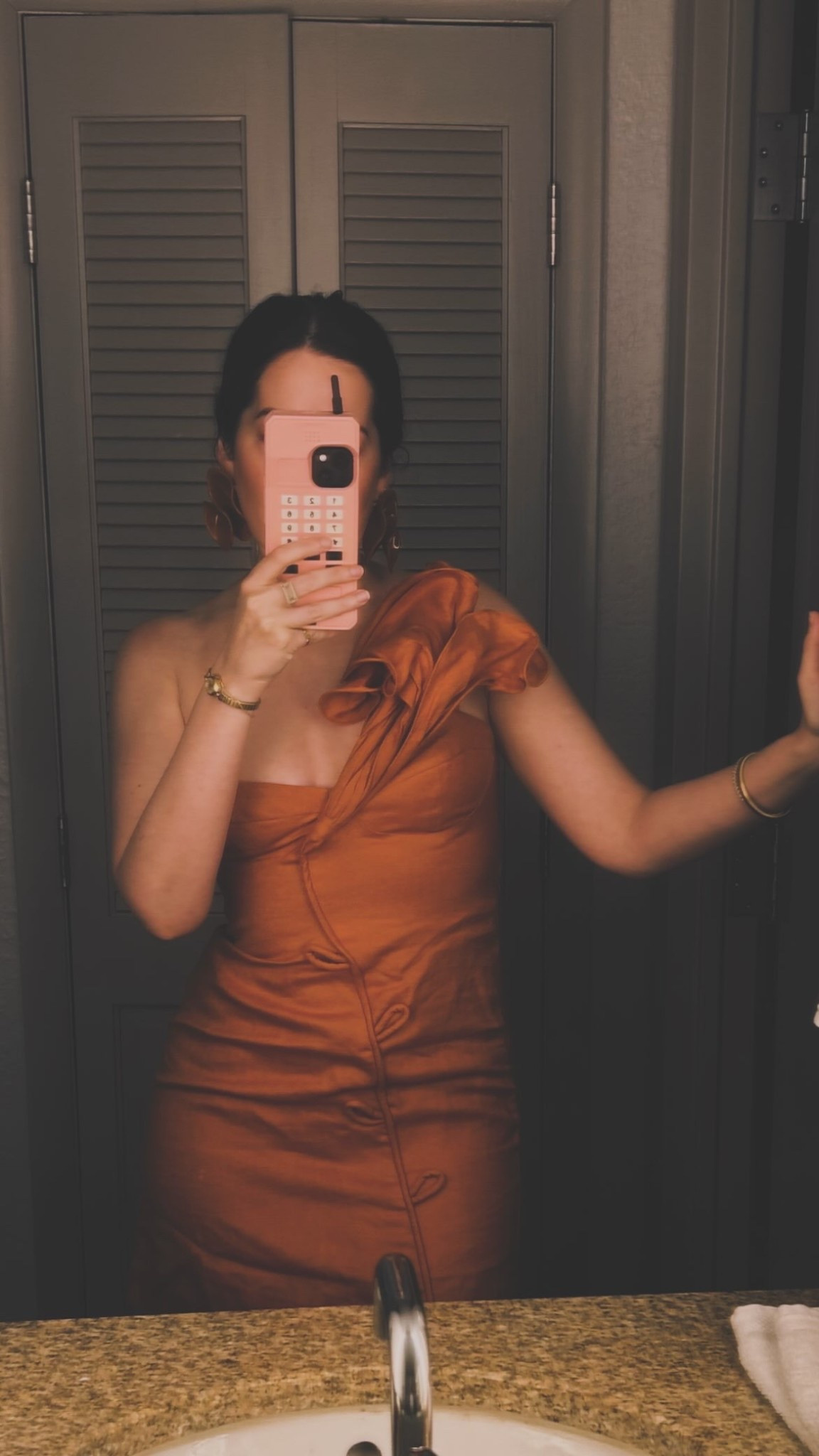 this orange dress was giving Carrie Bradshaw vibes and honestly was the perfect dress for a hot + humid outdoor wedding in Florida.

#LTKgrwm #LTKstorytime #LTKWedding